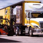 Loaded prime mover and trailer combination illustrating GVM, GCM and payload limits